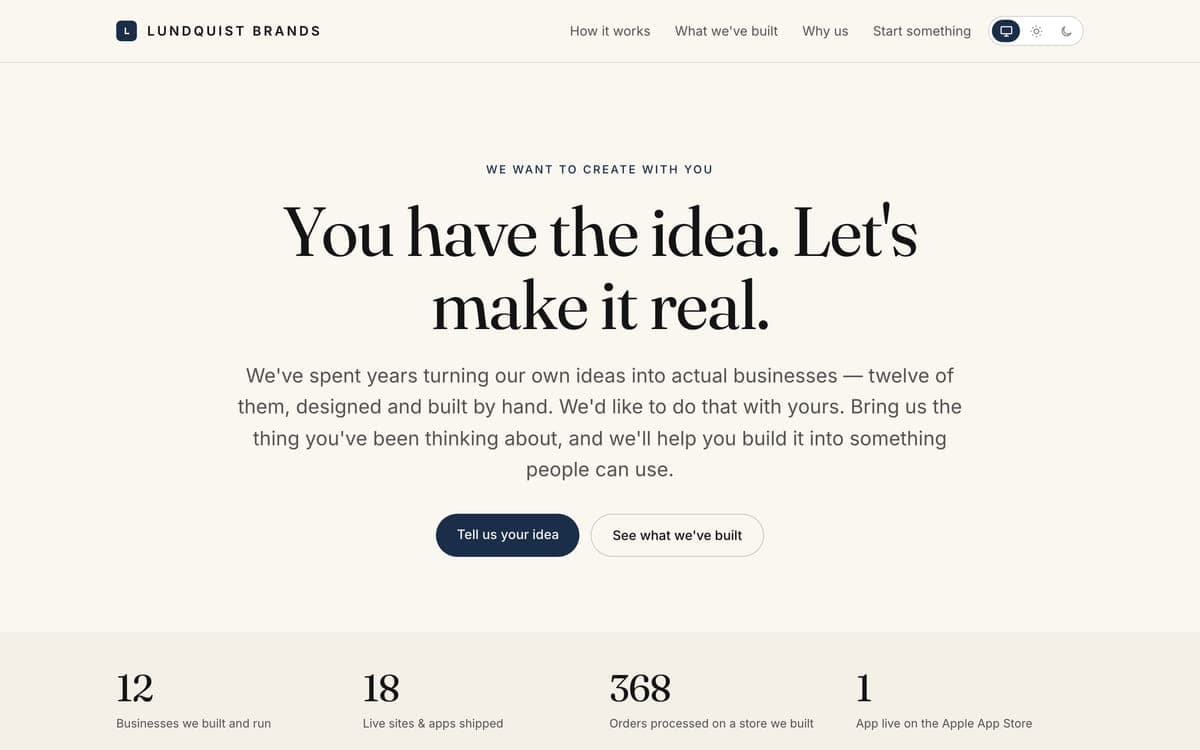 The Lundquist Brands homepage