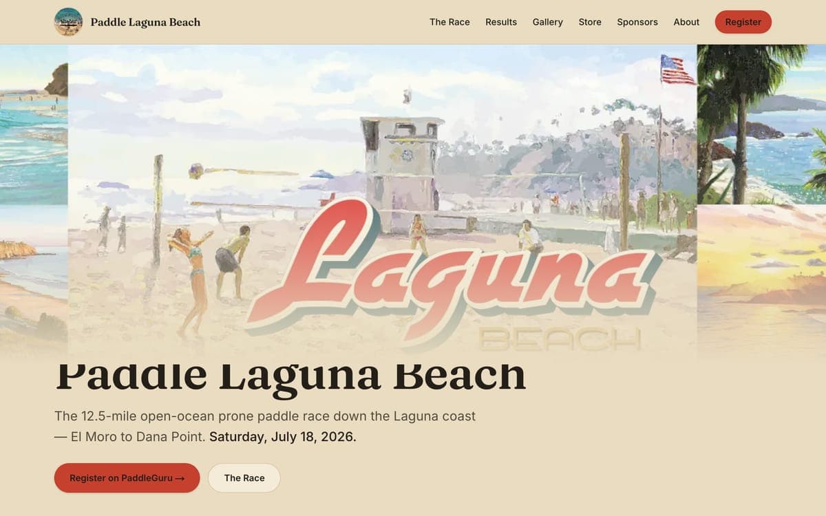 The Paddle Laguna Beach homepage