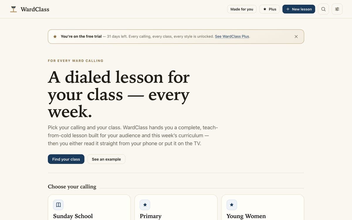 The WardClass homepage